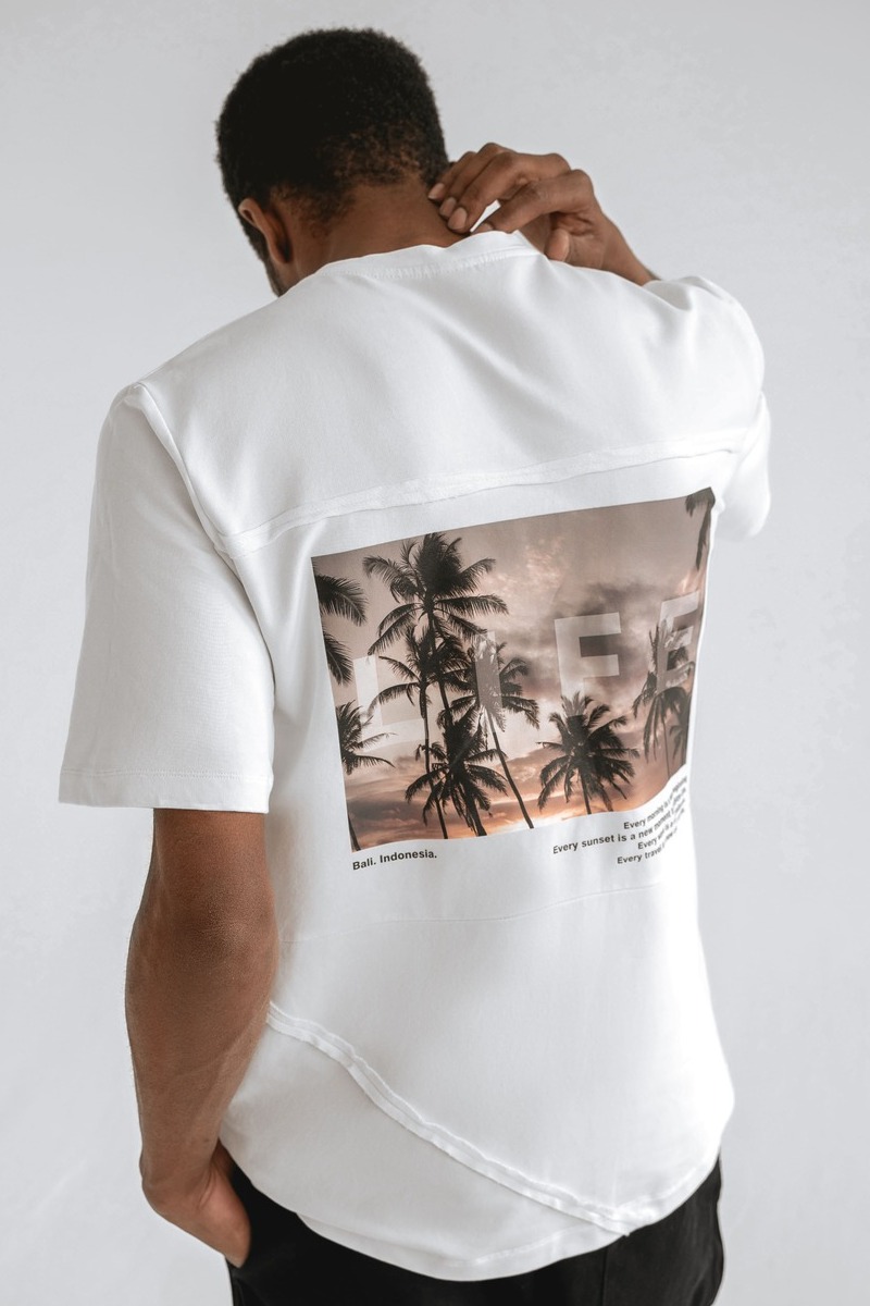 T-shirt PALM BEACH white