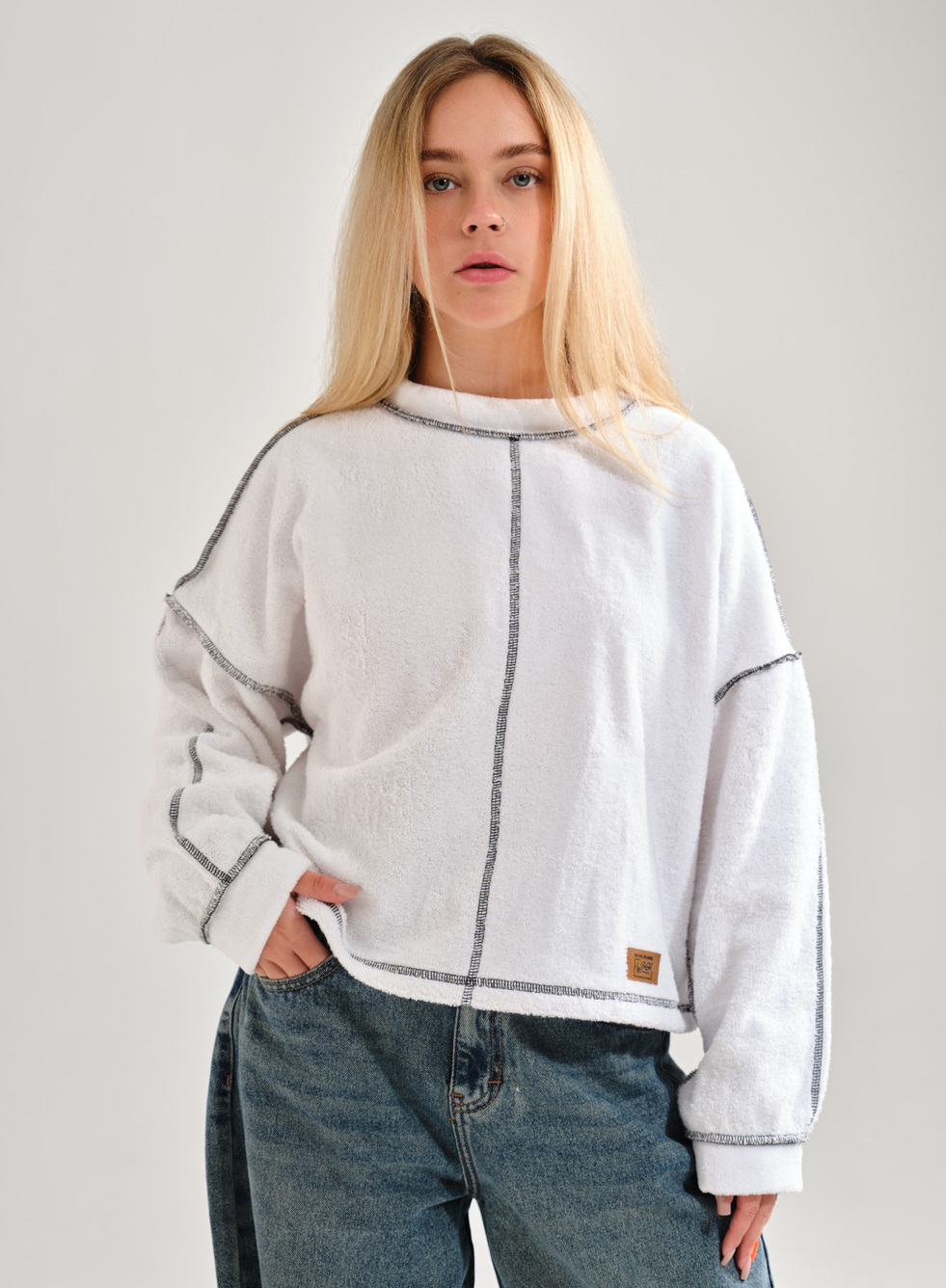 Crop sweatshirt WhiteSand