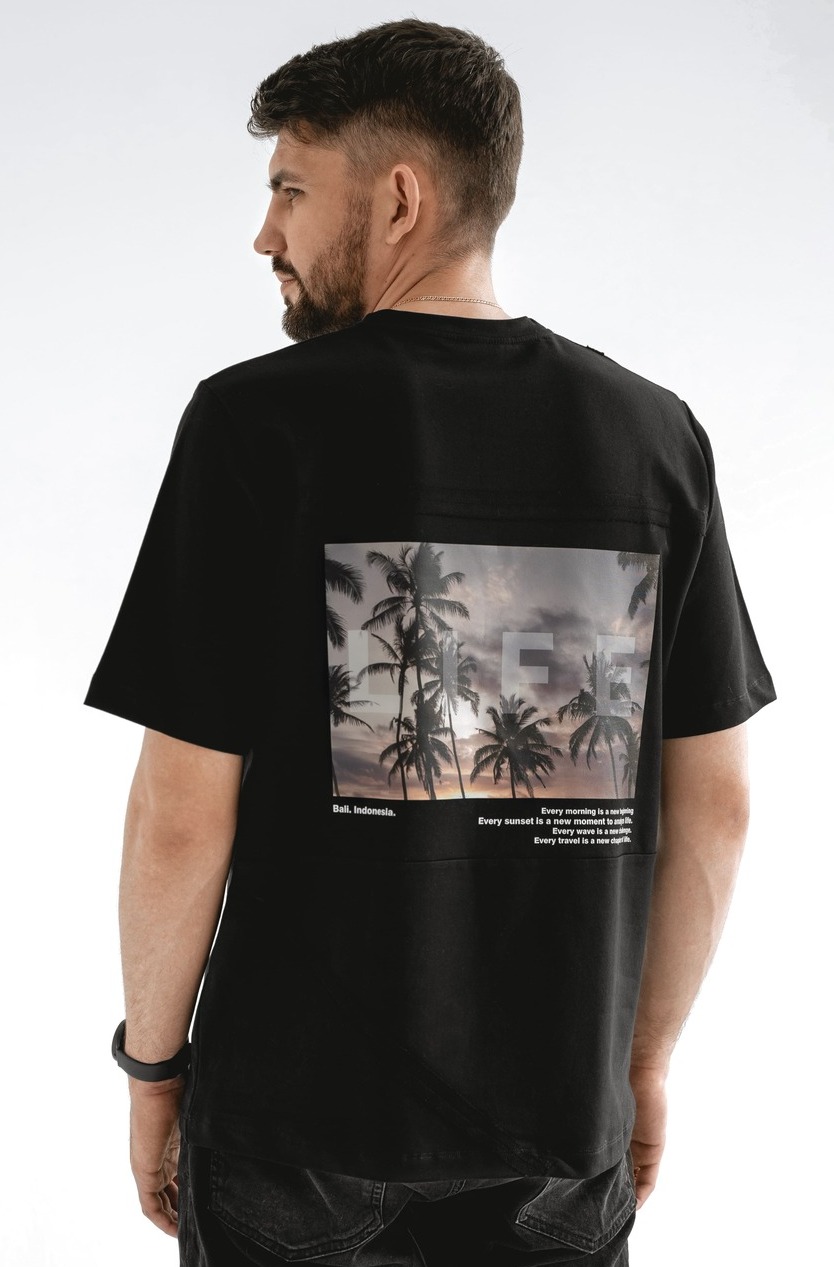 T-shirt PALM BEACH black